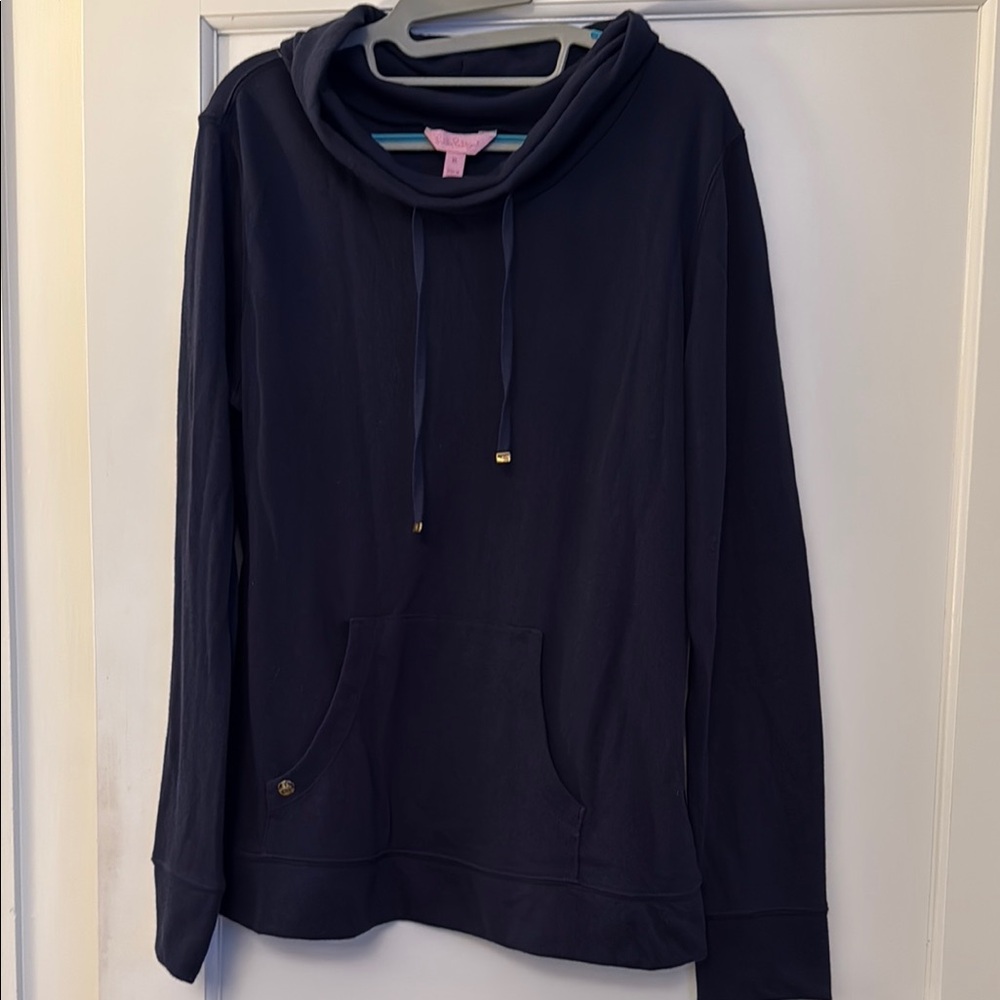 Lilly Pulitzer Blue Oversized Hoodie Sweatshirt